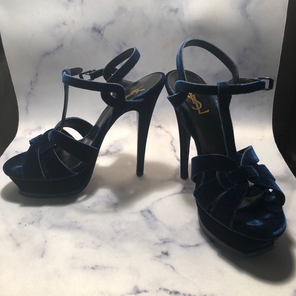 Saint Laurent Velvet Tribute Sandal size 39 - Picture 3 of 4